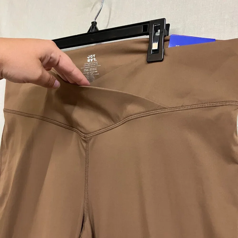 NWT Joylab Women's Size XXL Mocha High Rise Crossover Waistband Flare Leggings - Picture 9 of 14